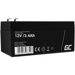 Аккумулятор  AGM Green Cell Agm VRLA 12V 3.4AH цена и информация | Аккумуляторы | kaup24.ee