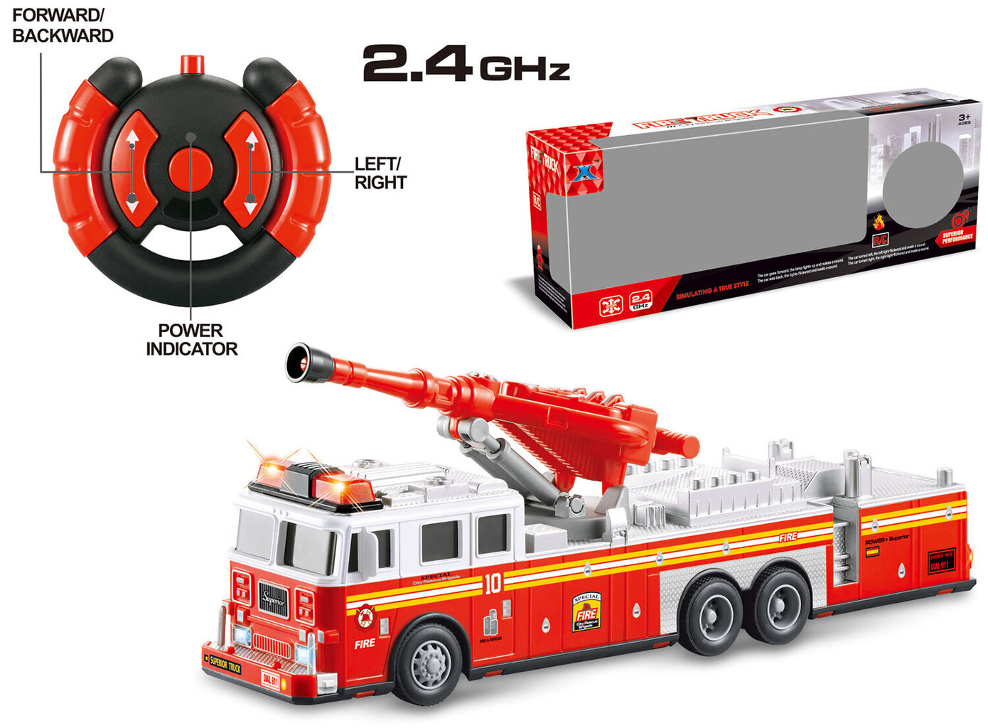 Tuletõrjeauto puldiga juhitav hind ja info | Poiste mänguasjad | kaup24.ee