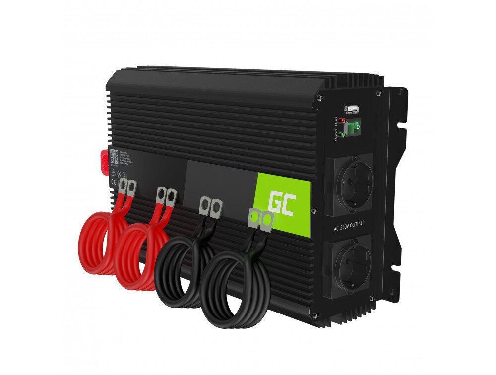 Inverter Green Cell, pingemuundur Pro 12V kuni 230 V 3000 W/6000 W modifitseeritud siinuslaine цена и информация | Generaatorid | kaup24.ee