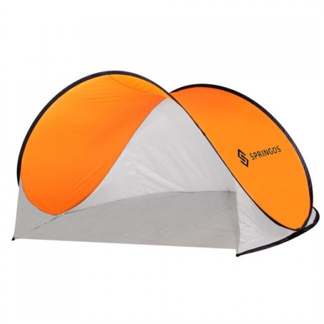 Rannatelk Springos Pop-Up, 200x120 cm, oranž hind ja info | Telgid | kaup24.ee