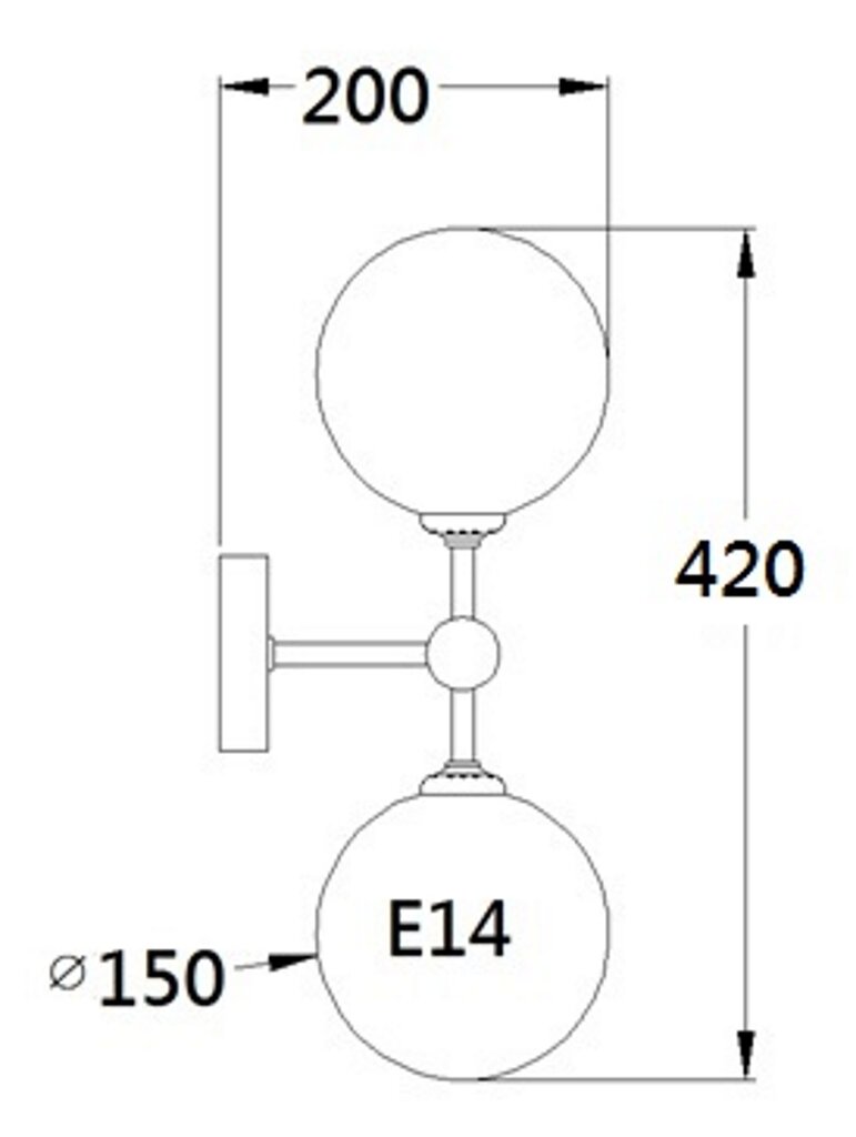 Light Prestige seinavalgusti Dorado 2 цена и информация | Seinavalgustid | kaup24.ee