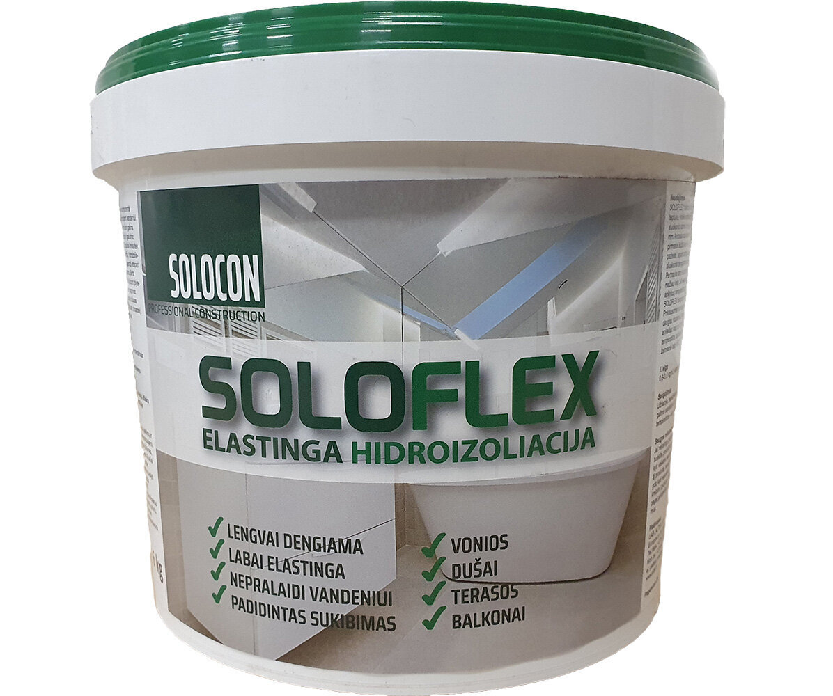 Elastne hüdroisolatsioon plaadi alla Soloflex, 6 kg цена и информация | Isolatsiooni- ja tihendus pakkematerjal | kaup24.ee