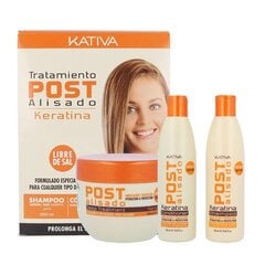 Komplekt juuste sirgendamiseks keratiiniga Kativa Post Treatment, 750 ml цена и информация | Шампуни | kaup24.ee