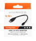 Adapter VIVANCO USB micro B - USB A, 0.15 m цена и информация | Kaablid ja juhtmed | kaup24.ee