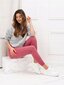 Naiste püksid Edoti 070PLR, roosa hind ja info | Naiste püksid | kaup24.ee