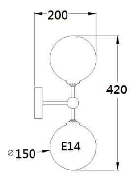 Light Prestige seinavalgusti Dorado 2 L hind ja info | Seinavalgustid | kaup24.ee