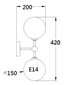 Light Prestige seinavalgusti Dorado 2 L hind ja info | Seinavalgustid | kaup24.ee