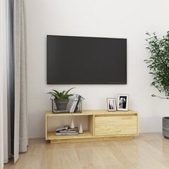 vidaXL telerikapp, 110 x 30 x 33,5 cm, täismännipuit hind ja info | TV alused | kaup24.ee