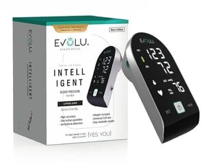 Тонометр EVOLU Intelligent Black edition цена и информация | Тонометры | kaup24.ee