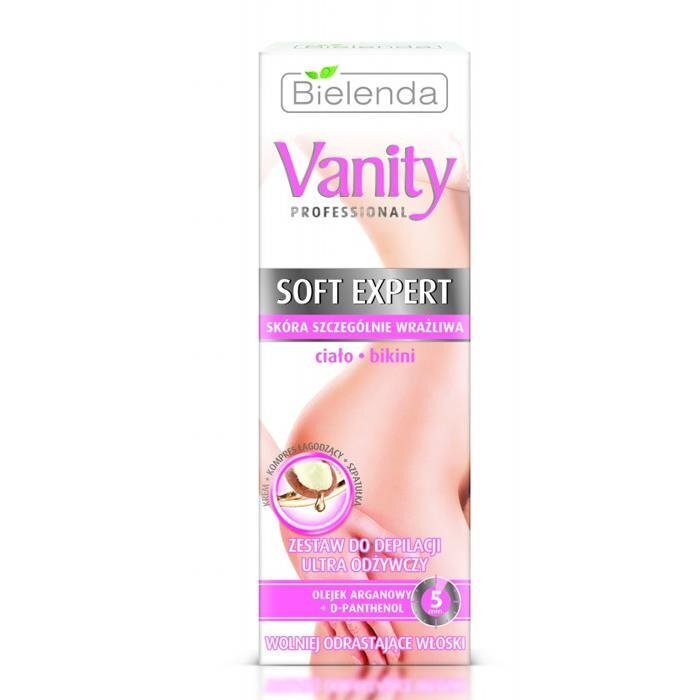 Depilatsioonikomplekt bikiinipiirkonnale koos argaaniõli ja D-pantenooliga Bielenda Vanity Professional Soft Expert hind ja info | Depileerimisvahendid | kaup24.ee