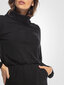 Kõrge kaelusega puuvillane kleit Tessita T358, must hind ja info | Kleidid | kaup24.ee