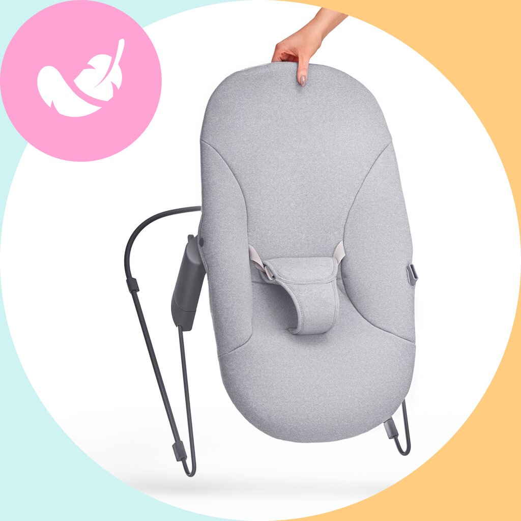 Lamamistool Kinderkraft Calmee, Grey цена и информация | Beebi lamamistoolid | kaup24.ee