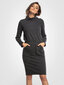 Kõrge kaelusega puuvillane kleit Tessita T358, grafiit hind ja info | Kleidid | kaup24.ee