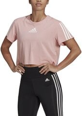 Футболка женская Adidas W Tc Crop HD9353/S, розовая цена и информация | Спортивная одежда для женщин | kaup24.ee