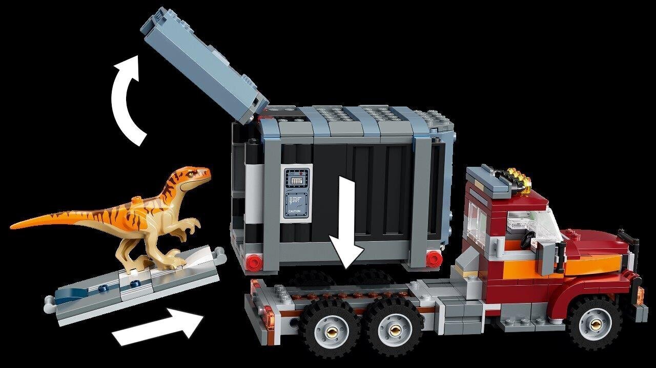 76948 LEGO® Jurassic World Dinosauruse türannosauruse ja atrociraptori põgenemine hind ja info | Klotsid ja konstruktorid | kaup24.ee