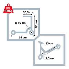 Tõukeratas Scooter CB Riders (nipid), (alumiinium + metall, rattad 120 / 100 mm PU), max koormus 100 kg цена и информация | Самокаты | kaup24.ee