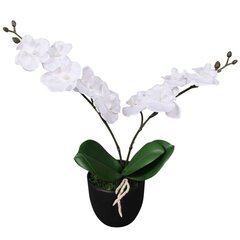 Искусственная орхидея с вазоном, 30 см цена и информация | Искусственные цветы | kaup24.ee
