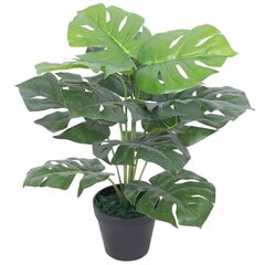 Искусственное растение Монстера с вазоном, 45 см, зеленый цвет цена и информация | Искусственные цветы | kaup24.ee