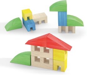 Деревянные блоки Quercetti Toytown 15 шт., 0703 Li цена и информация | Развивающие игрушки | kaup24.ee