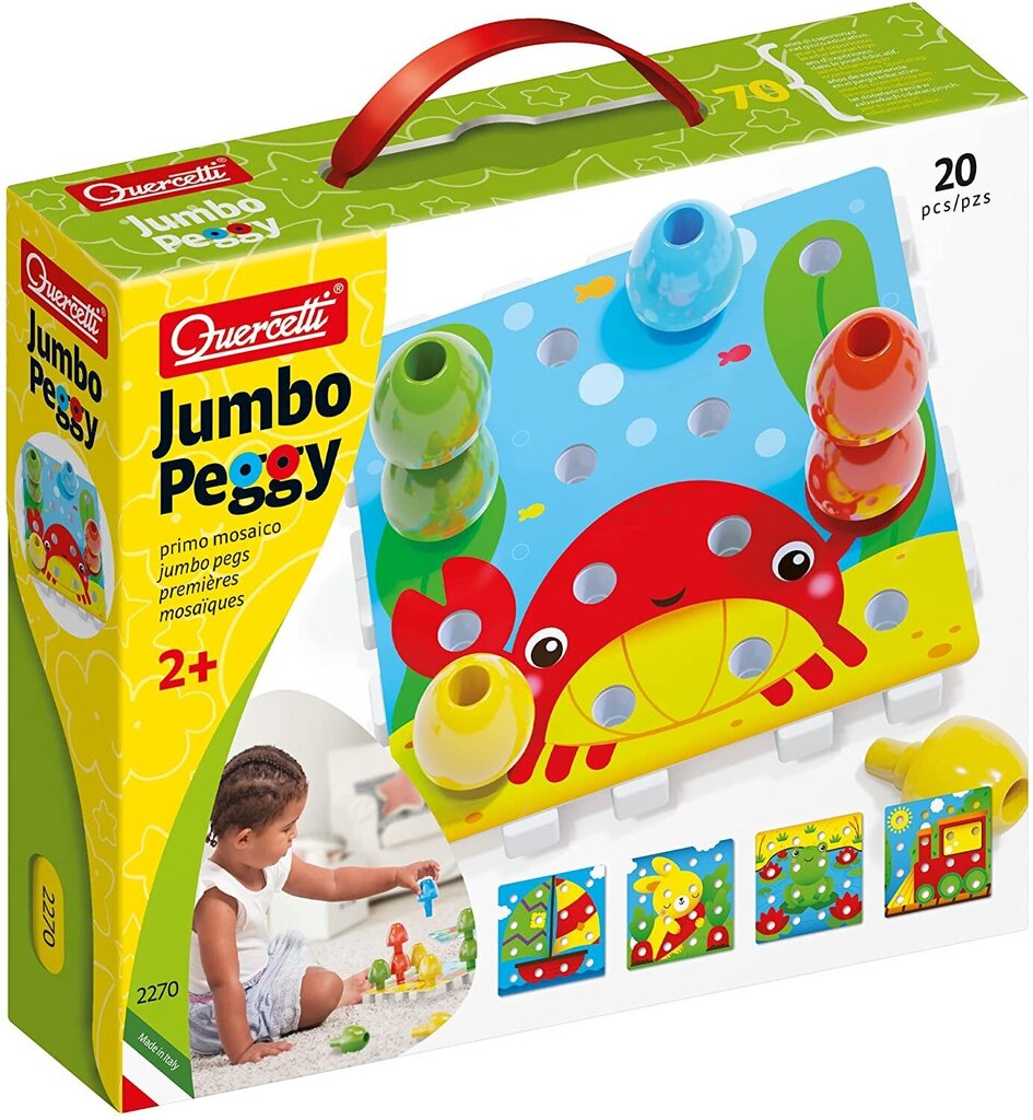 Mosaiik Quercetti Jumbo Peggy, 2270 Li hind ja info | Imikute mänguasjad | kaup24.ee