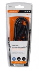 Kaabel Vivanco USB 2.0 A - USB B, 1.8 m цена и информация | Кабели и провода | kaup24.ee