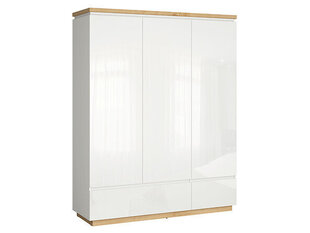 Шкаф BRW Erla 3D2S, белый/коричневый цена и информация | Шкафы | kaup24.ee