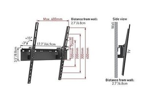 Настенное крепление для ТВ Barkan E314 цена и информация | Кронштейны и крепления для телевизоров | kaup24.ee