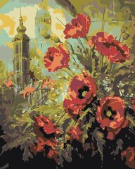 Maalid numbrite järgi "Poppies and tower" 40 x 50 G ARTH-AH135 hind ja info | Maalid numbri järgi | kaup24.ee