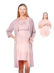 Комплект из рубашки и халата COTPARK,  Розовый  цена и информация | Женские пижамы, ночнушки | kaup24.ee