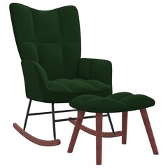 Kiiktool jalapingiga vidaXL, tumeroheline, samet цена и информация | Кресла для отдыха | kaup24.ee