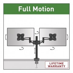 Двойное настольное крепление для мониторов Barkan E642 цена и информация | Кронштейны для монитора | kaup24.ee