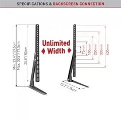 Настольная подставка для ТВ Barkan S40 цена и информация | Кронштейны и крепления для телевизоров | kaup24.ee