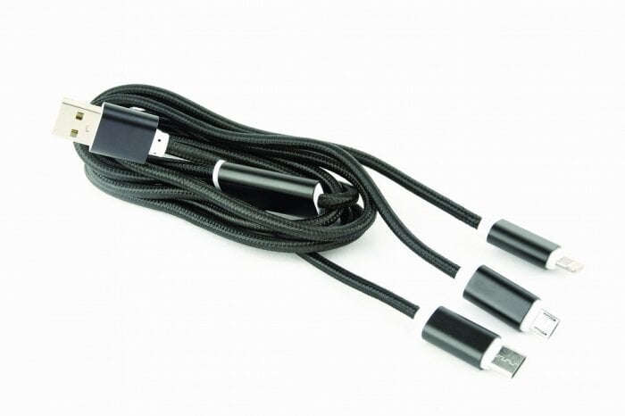 Kaabel amberin 8-pin Lightning / usb c / Micro usb - usb a, 1.0 m цена и информация | Kaablid ja juhtmed | kaup24.ee