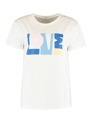 Женская футболка HAILYS MILLA TS*01, белая/синяя 4067218065326 цена и информация | Женские футболки | kaup24.ee