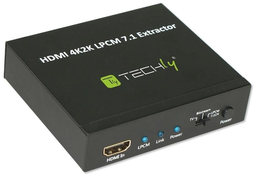 Heli kommutaator Techly HDMI audio DIGITAL LPCM DTS/ANALOG 7.1CH hind ja info | Lülitid (Switch) | kaup24.ee