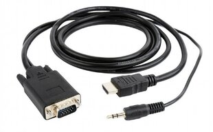 Adapter Amberin HDMI - VGA / 3.5 mm, 1.8 m hind ja info | USB jagajad, adapterid | kaup24.ee