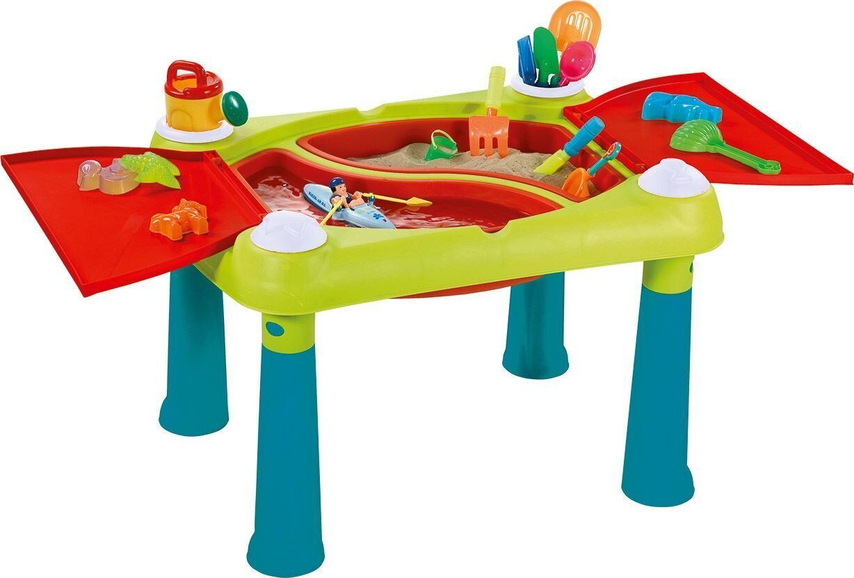Laste mängulaud Creative Fun Table, türkiissinine/punane hind ja info | Mänguasjad (vesi, rand ja liiv) | kaup24.ee