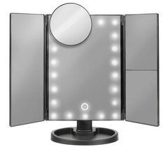 Зеркало LED черное цена и информация | Аксессуары для ванной комнаты | kaup24.ee