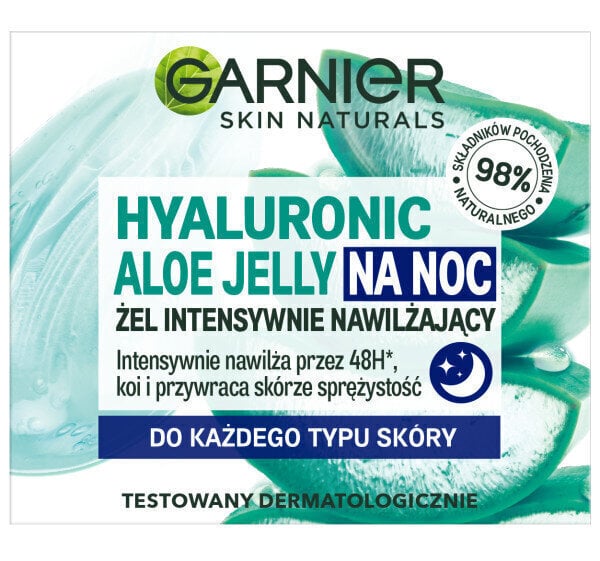 Geeljas öökreem Garnier Skin Naturals Hyaluronic Aloe Jelly, 50 ml цена и информация | Näokreemid | kaup24.ee