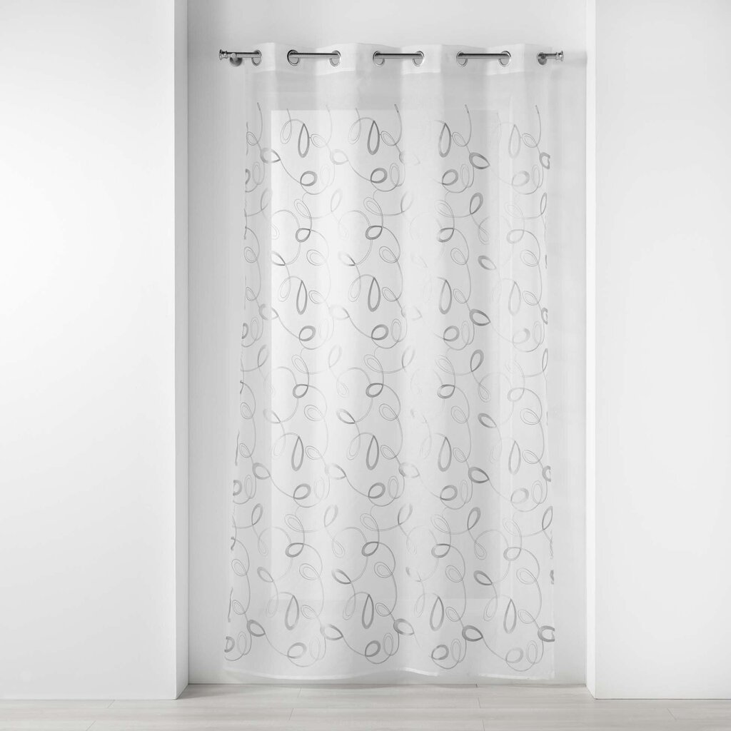 Douceur d'Intérieur õhuke kardin Hoops, hall, 140 x 240 cm цена и информация | Kardinad | kaup24.ee