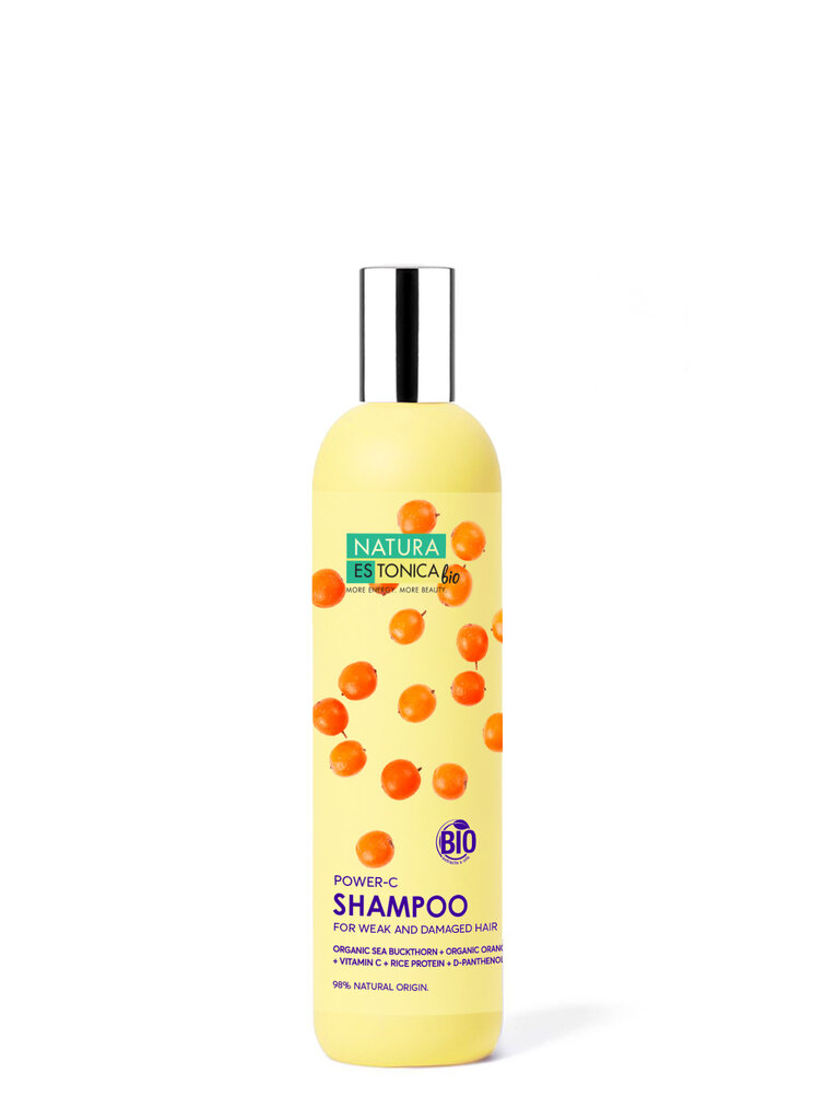 Niisutav šampoon C vitamiiniga Natura Estonica Bio Power-C 400 ml цена и информация | Šampoonid | kaup24.ee