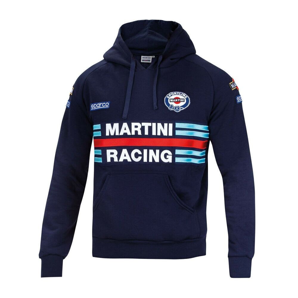 Dressipluus kapuutsiga Sparco Martini Racing Suurus M Meresinine S3721343 hind ja info | Meeste pusad | kaup24.ee