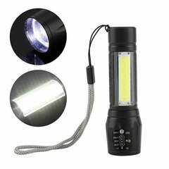 Taktikaline LED-taskulamp 600 lm 400 m ZOOM COB XML T6 USB 5W цена и информация | Фонарики, прожекторы | kaup24.ee