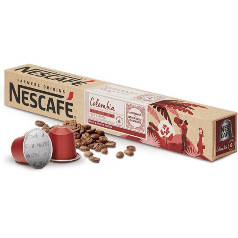 Kohvikapslid FARMERS ORIGINS Nescafé COLOMBIA Kofeiinivaba (10 uds) цена и информация | Kohv, kakao | kaup24.ee