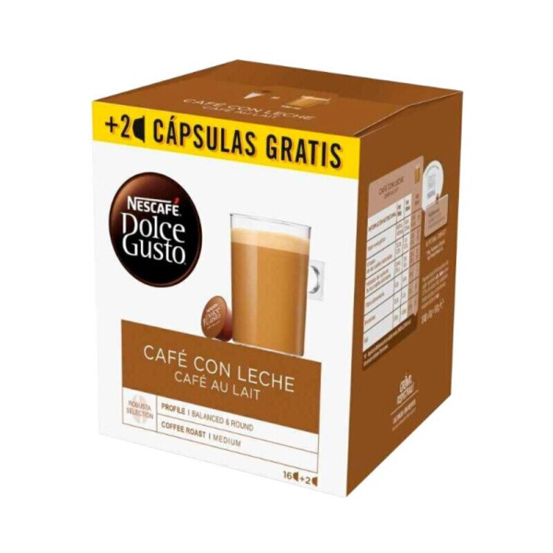 Kohvikapslid Nescafé Dolce Gusto Cafe au lait (18 Uds) цена и информация | Kohv, kakao | kaup24.ee