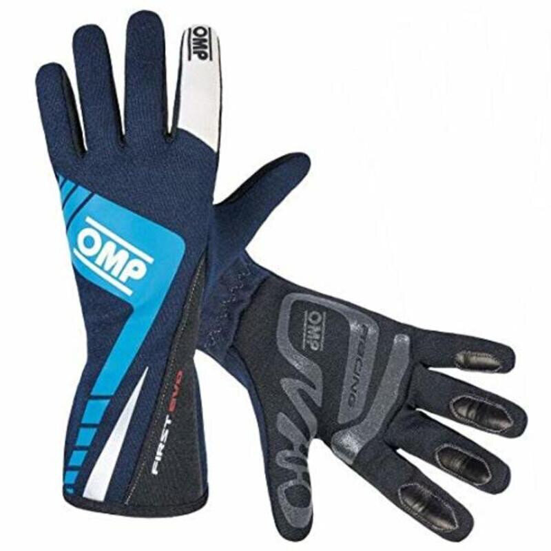 Men's Driving Gloves OMP FIRST EVO Sinine Suurus M S3705696 hind ja info | Meeste spordiriided | kaup24.ee