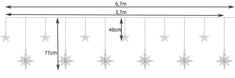 Valguskardin 138 LED USB - lahe valge hind ja info | Jõulutuled | kaup24.ee