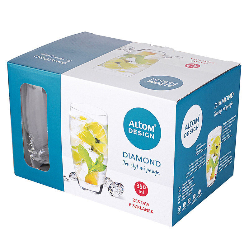 DIAMOND KLAAS 350ML 6 TK. цена и информация | Klaasid, tassid ja kannud | kaup24.ee