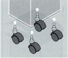 Prügikasti rataste komplekt Big-Box hind ja info | Mööblirattad | kaup24.ee