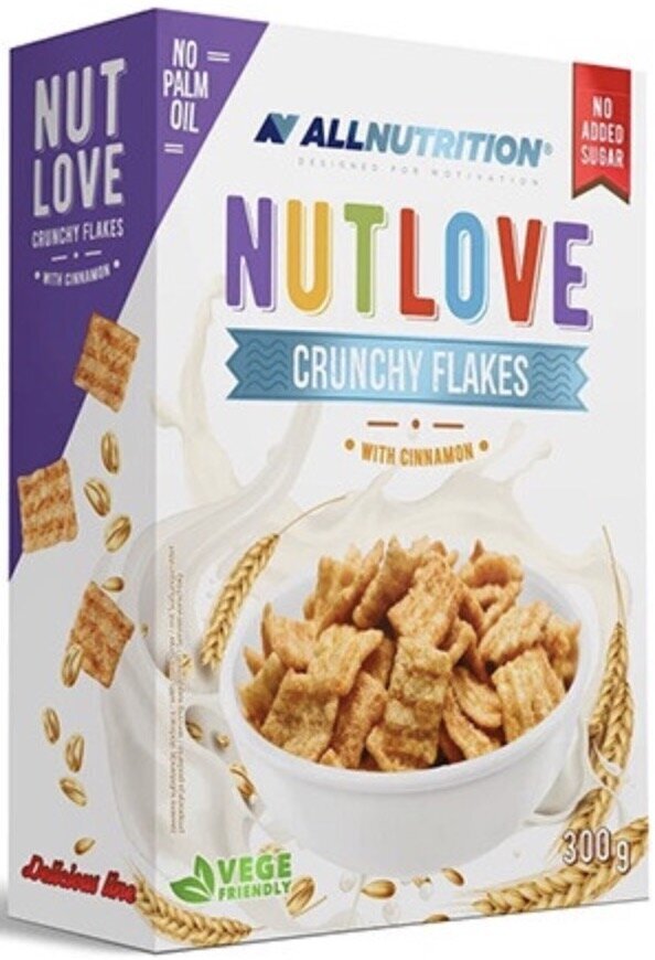AllNutrition Nutlove crunchy flakes 300 g kaneeliga hind ja info | Supertoit | kaup24.ee